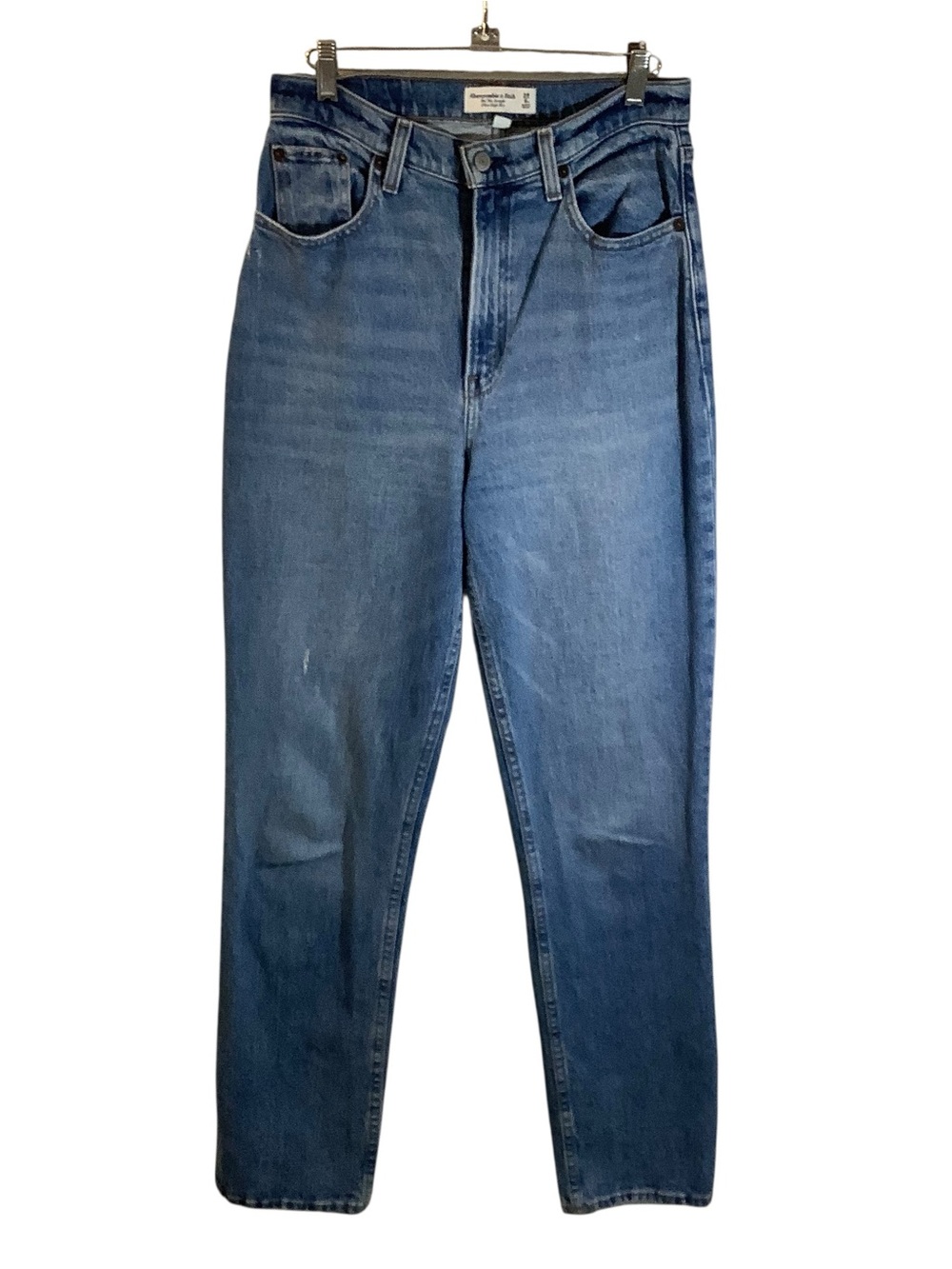 Abercrombie & Fitch 90’s Ultra High-Rise Straight Jeans in Medium Blue